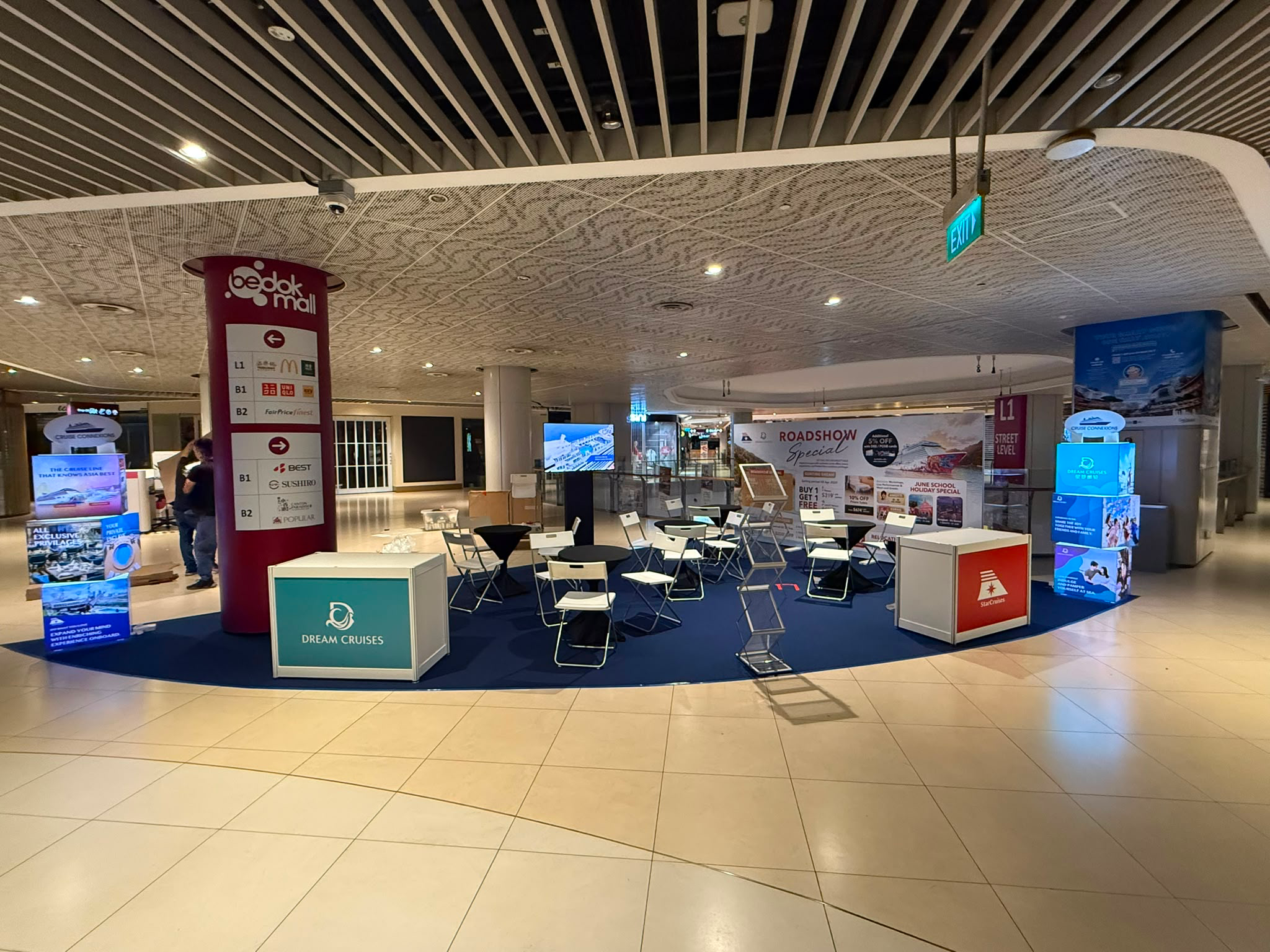 Mall roadshow setup