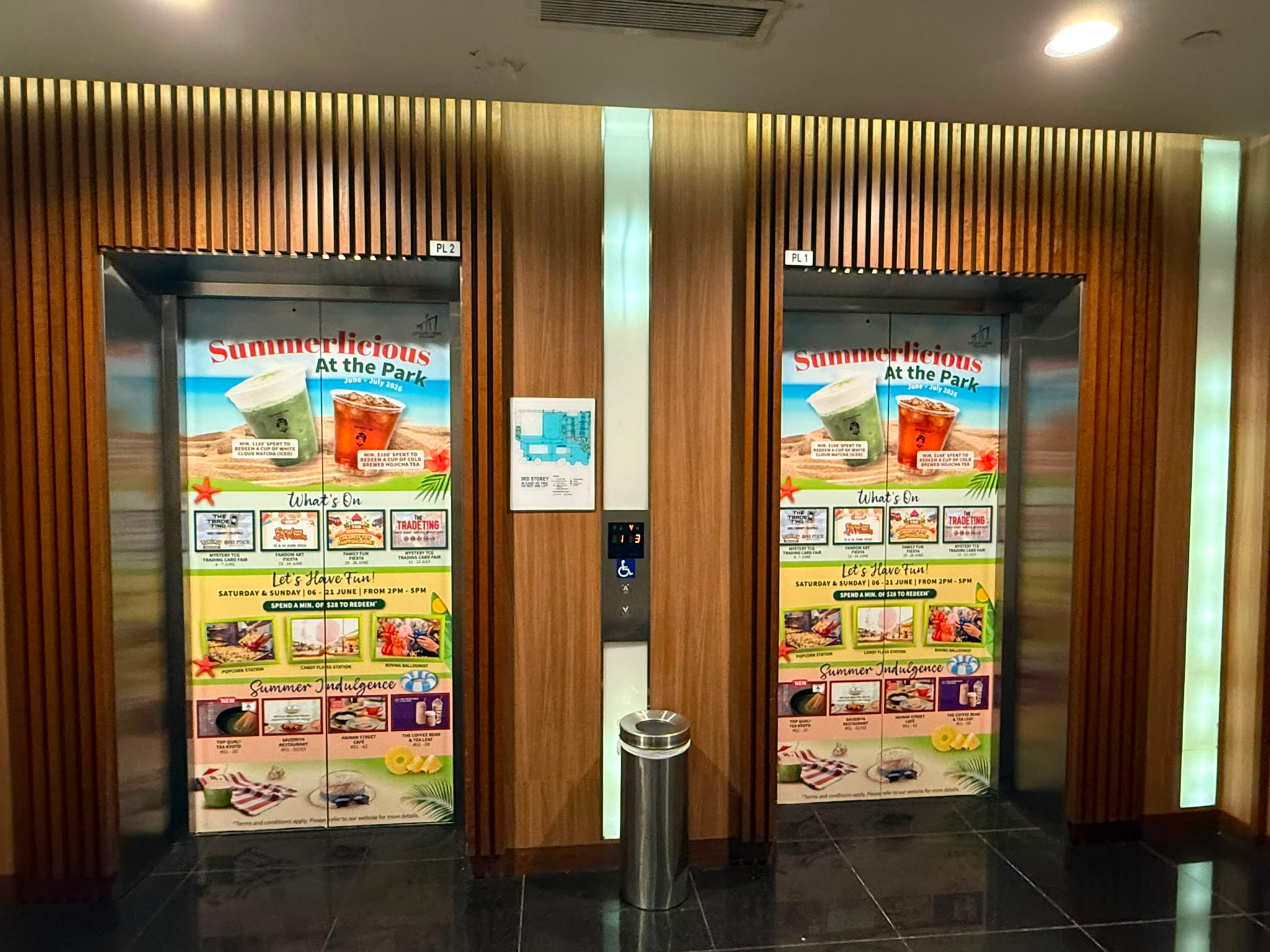 Lift door promotional graphics